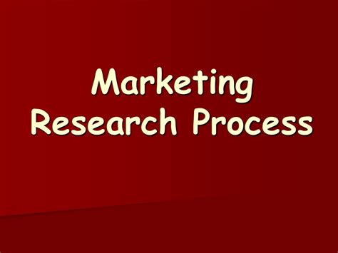 Ppt Marketing Research Process Powerpoint Presentation Free Download