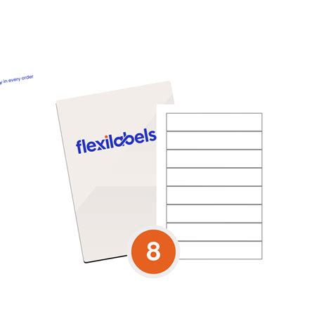 8 Rectangle Labels Per A4 Sheet 170 Mm X 30 Mm Flexi Labels