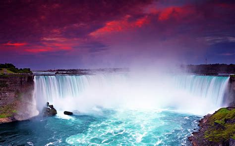Hd Wallpaper Rainbow Forming At Niagara Falls Ontario Canada Photo