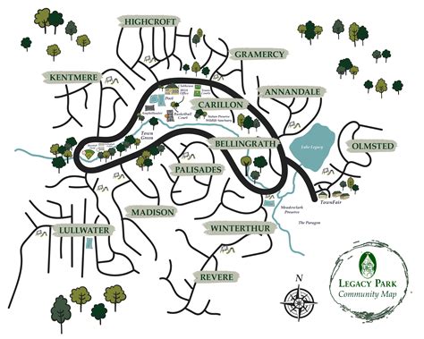 Amenities And Trail Map Legacy Park