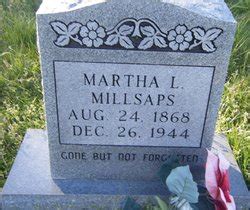 Martha L Millsaps Millsaps 1869 1944 Find A Grave Memorial