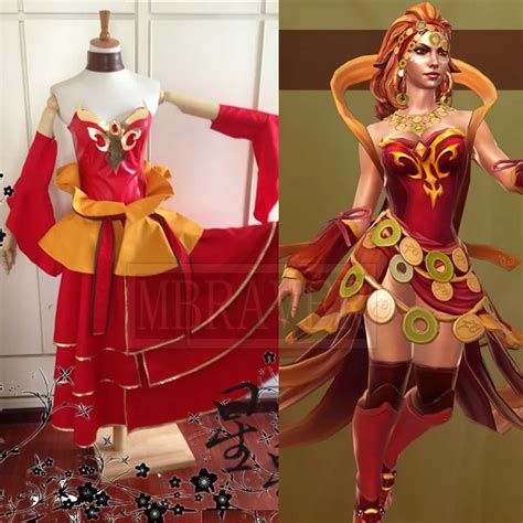 Lina Inverse Cosplay Dress From Game Defense Of The Ancients Dota