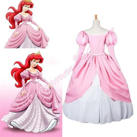 ariel pink dress cosplay professional the little mermaid princess ariel pink dress check