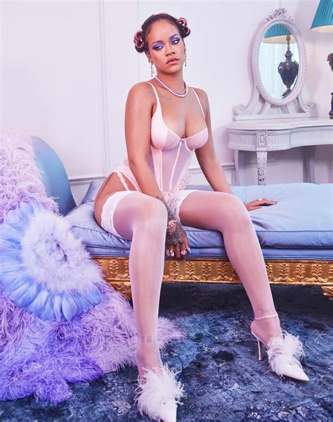 Rihanna Wears Pink Sheer Lingerie In Savage X Fentys Spring Campaign