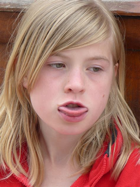 Girl Tongue Think Lick Free Photo On Pixabay