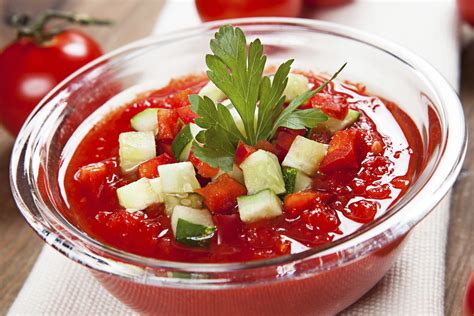 Gazpacho Andaluz Con Tropezones Receta Recetas Dia