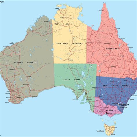 Australia Maps Amp Facts Australia Map Map Activities Political Map