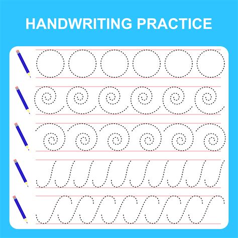 Handwriting Practice Sheet Educational Children Game Printable