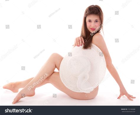 Nude Woman Covered By Large Hat Stock Photo Shutterstock