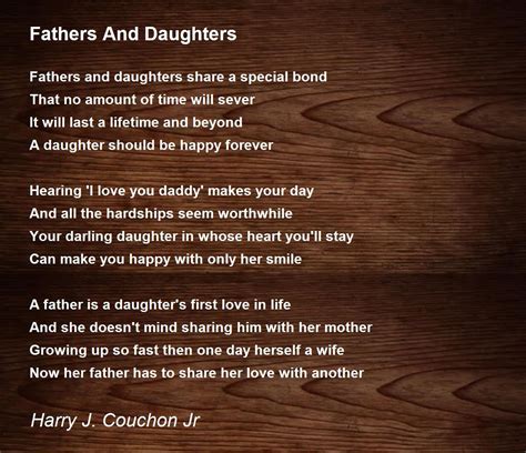 Fathers And Daughters Poem by Harry J. Couchon Jr - Poem Hunter