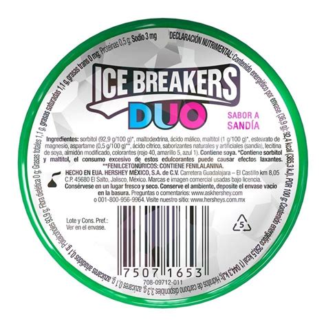 Pastillas Refrescantes Ice Breakers Duo Sabor Sandía 36 G Walmart