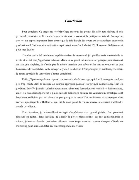 15 Conclusion Rapport De Stage 3eme Exemple Ala Ouzarf Hadjret