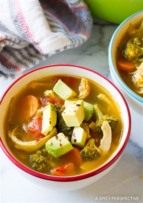 In its most basic form, it's as simple as throwing a chicken into a pot with vegetables. Detox Southwest Chicken Soup Recipe (Video) - A Spicy ...