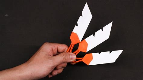 Easy Origami Paper Ninja Knifekunai Youtube