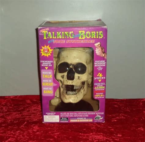 Talking Thru Boris Interactive Skull Voice Synthesizer Microphone Vintage 1998 80 99 Picclick