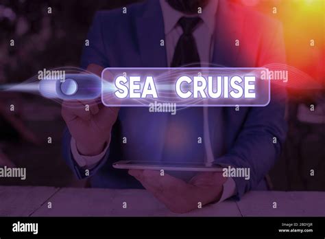Writing Note Showing Sea Cruise Business Concept For A Voyage On A