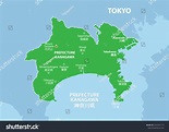 Kanagawa Prefecture Map Japan Country Stock Vector (Royalty Free ...