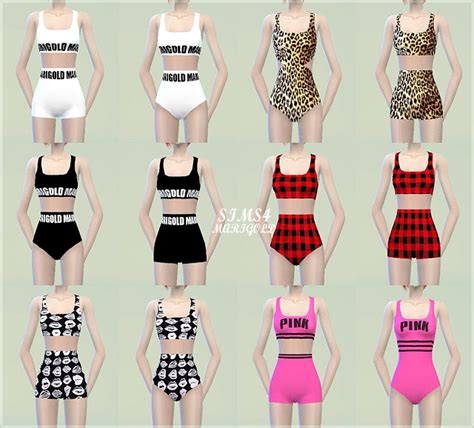 sporty swimsuit sims 4 female clothes