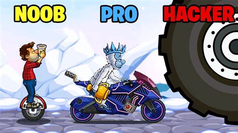 Noob Vs Pro Vs Hacker Hill Climb Racing 2 Youtube