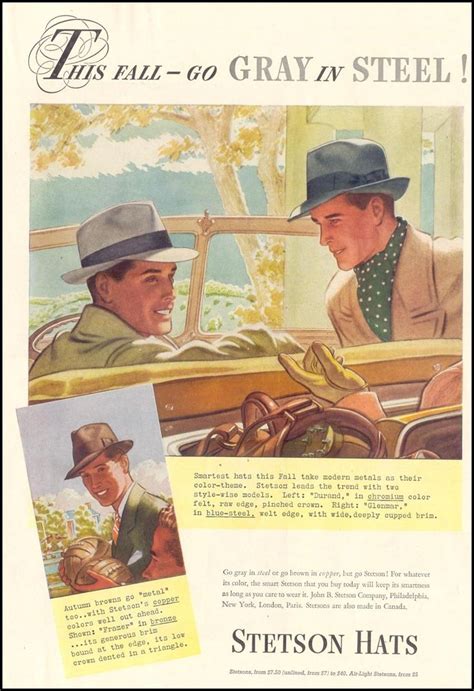 Stetson Hats 1930s Ad Stetson Hat Stetson Hats For Men
