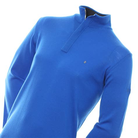 Oscar Jacobson Heron Pin Zip Sweater 61106768 Royal 292 Function18