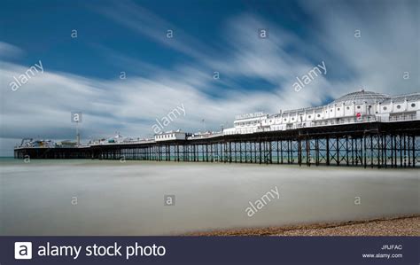 Long Exposure Of The Palace Pier In Brighton East Sussex England