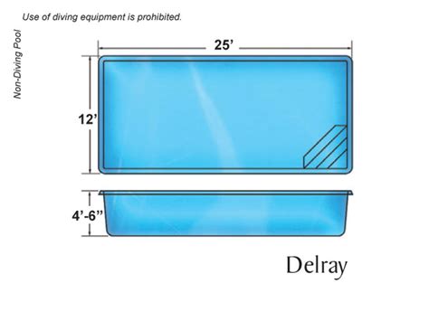 This pool has a stylish curved step entry and ranges from 3'6 to 7' in depth. Outer Banks Rectangle Shape Pool Designs by Viking Pools