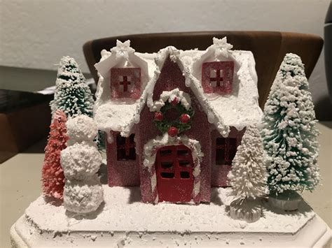 Made Another Putz House Out Of Both Polymer Clay And Paper Roof