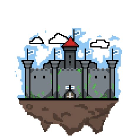 Pixel Art Castle Grid