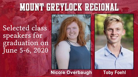 Mount Greylock Names Speakers For Graduation 2020