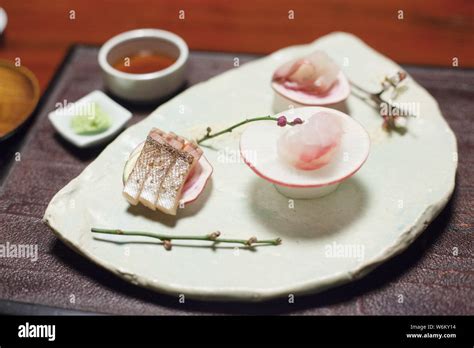 View Of Traditional Japanese Cuisines Served At Japanese Cultural