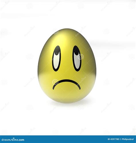 Sad Easter Smily Egg Stock Photo Image 4597780