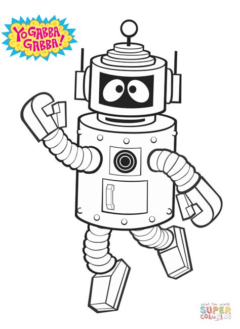 How to draw yo gabba gabba characters. Yo Gabba Gabba! Plex coloring page | Free Printable Coloring Pages