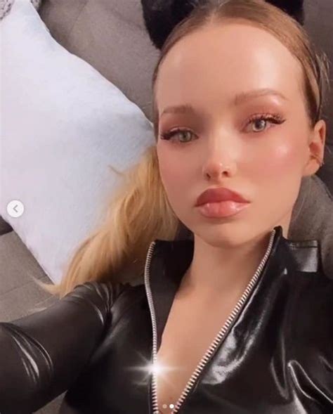 Dove Cameron Gets Mean In Unzipped Latex For Halloween Treat