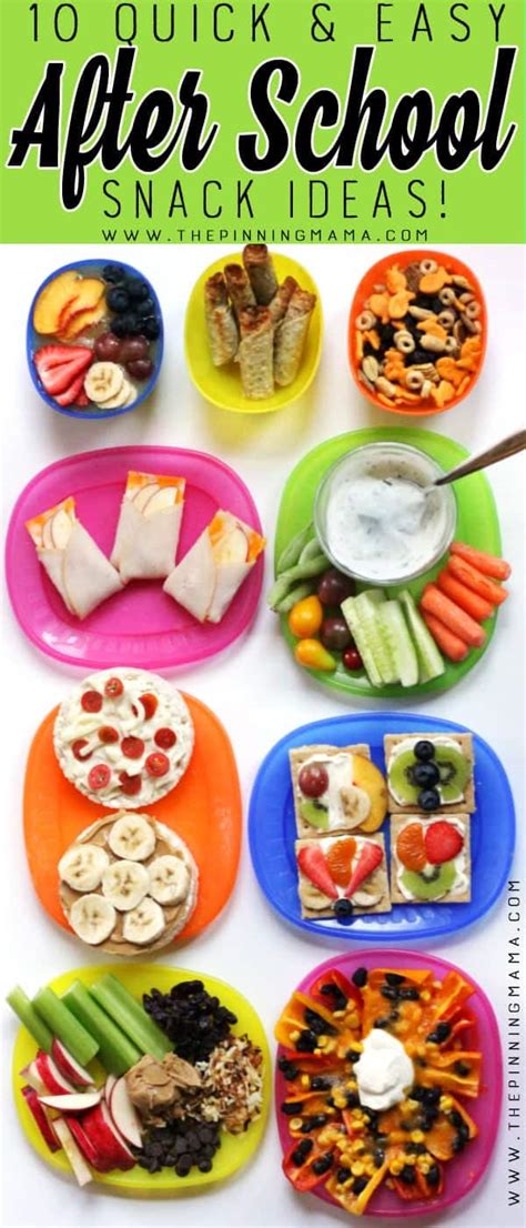 10 Quick And Easy After School Snack Ideas • The Pinning Mama