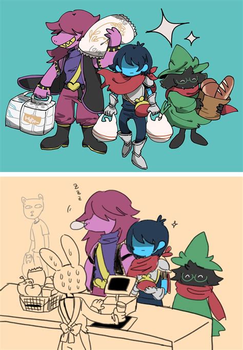 Susie Kris Ralsei DeltaRune By Takasiki Tumblr Undertale