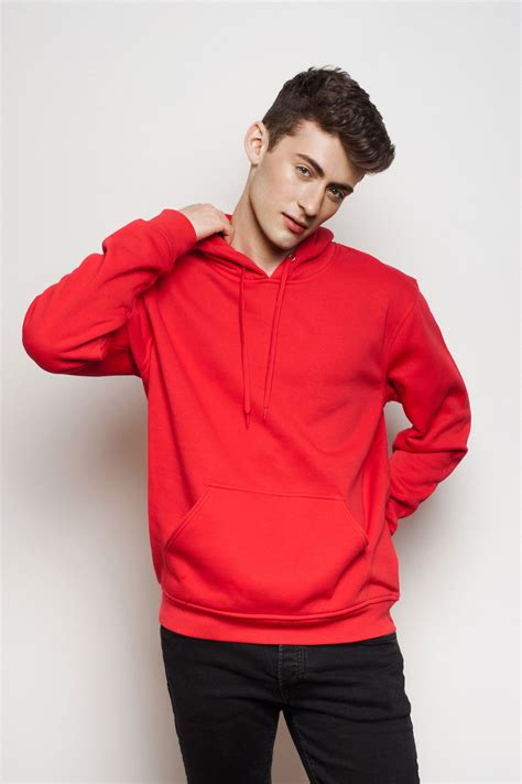 Red Pullover Outfit Hoodie Outfit Men Pullovers Outfit College