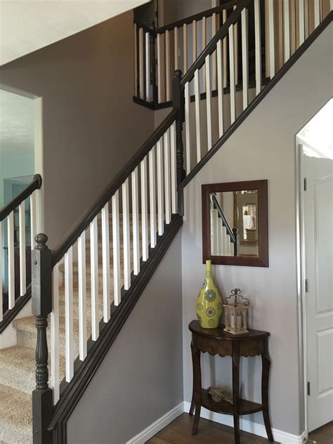 Expertly fabricated and installed by superior craftsman. Painting and Staining our stair railing part 3 - Done ...