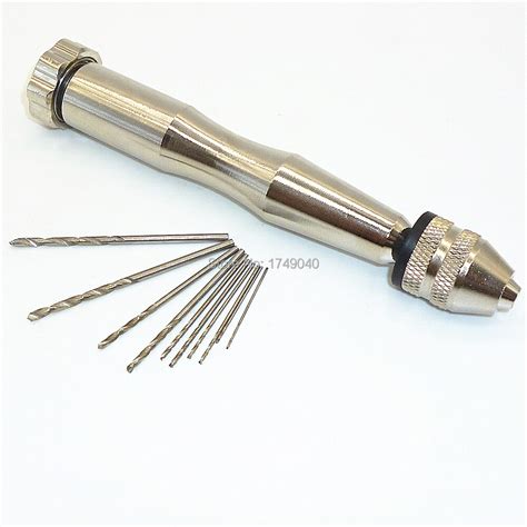 Mini Aluminum Pin Vise Hand Drill Chuck Mm With Pcs Jeweler S