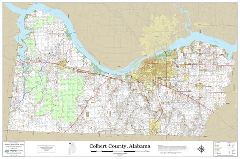 Colbert County Alabama 2022 Wall Map Mapping Solutions