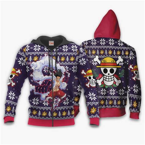 Luffy Gear 4 Ugly Christmas Sweater One Piece Anime Xmas T Va10