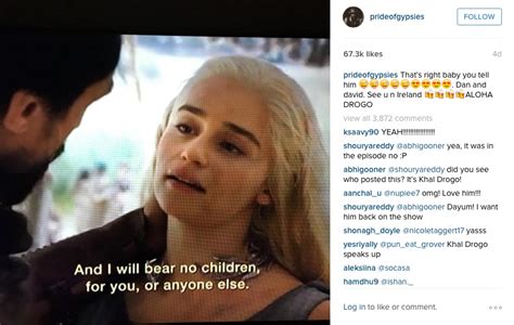 Khal Drogo Posts Sweet Screenshots On Instagram For His Khaleesi When