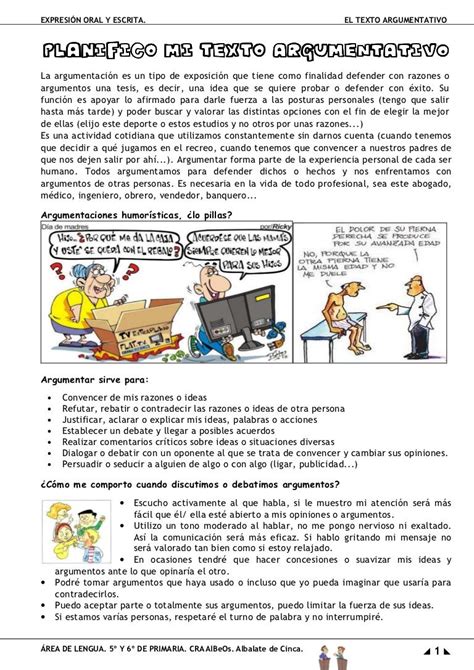 El Texto Argumentativo Para Cuarto De Primaria Escuela Primaria Images