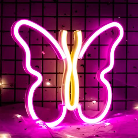 Butterfly Girl Room Flex Silicone Led Neon Sign Purple St16s33 Fnu0020
