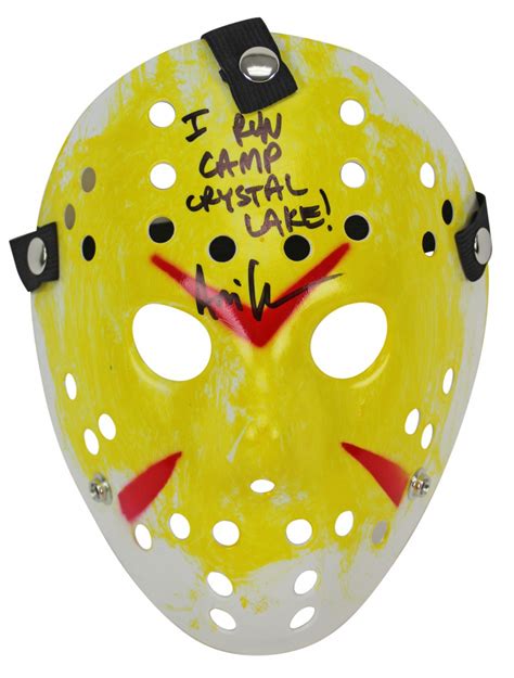 Ari Lehman Signed Friday The 13th Jason Voorhees Mask Inscribed I Run Camp Crystal Lake