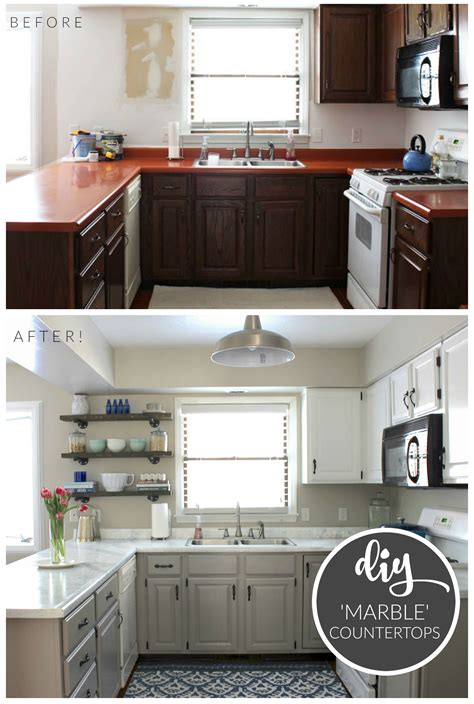 Diy renovating a small kitchen / : Kitchen Reveal with Giani Countertop Kit Giveaway | Budget ...