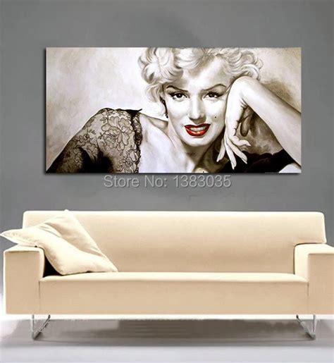 Hand Painted Abstract Sexy Woman Portrait Oil Painting On Canvas Marilyn Monroe Wall Art Modern