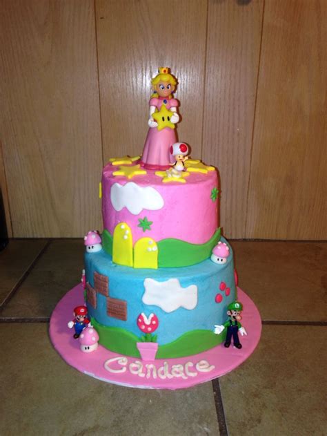 Princess Peach Cake By Jy Mario Birthday Cake Mario Bros Cake