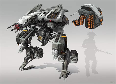 Dark Matter Combat Mech Hethe Srodawa Mech Concept Art Robots Concept
