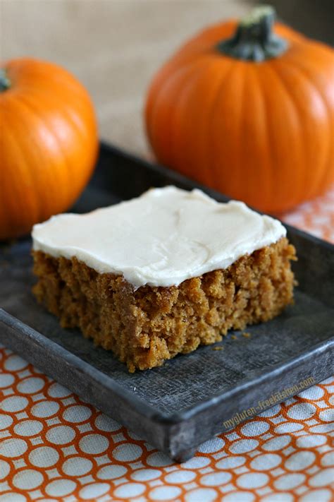 Gluten Free Pumpkin Bars With Cream Cheese Frosting